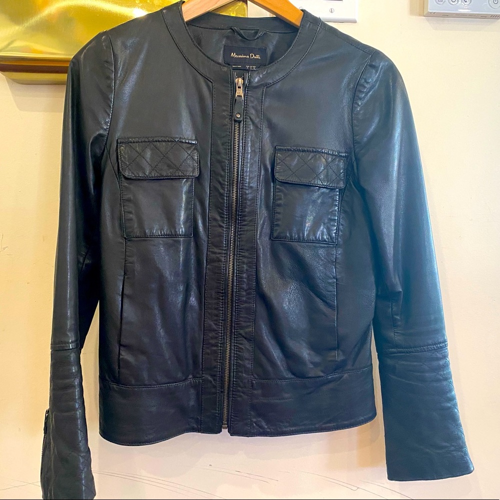 EUC Massimo Dutti leather jacket